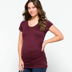 Alma Short Sleeve Maternity Knit Top